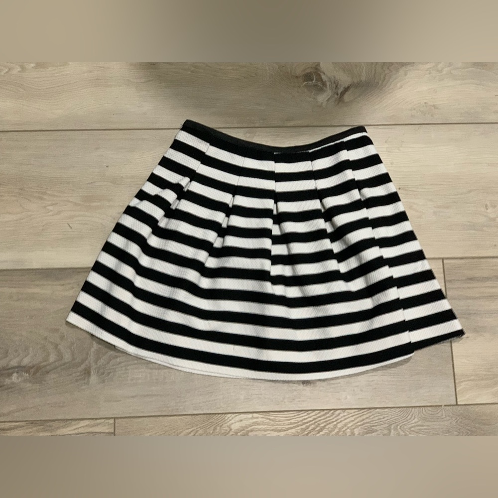 Black and white striped skirt. Awesome fit